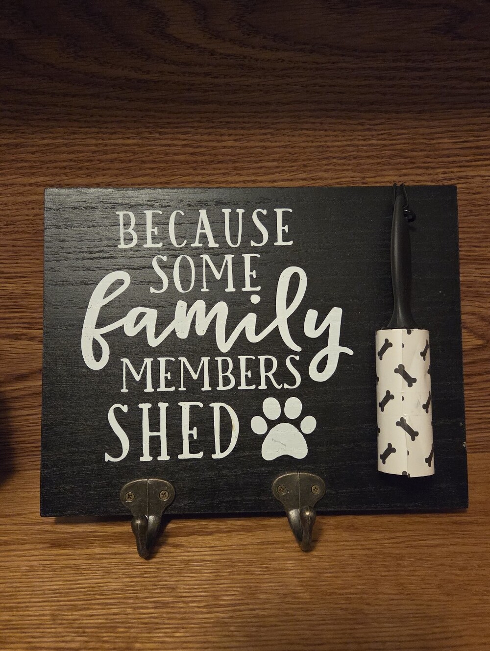 Hobby Lobby Black and White Pet Shed Wall Hook Sign